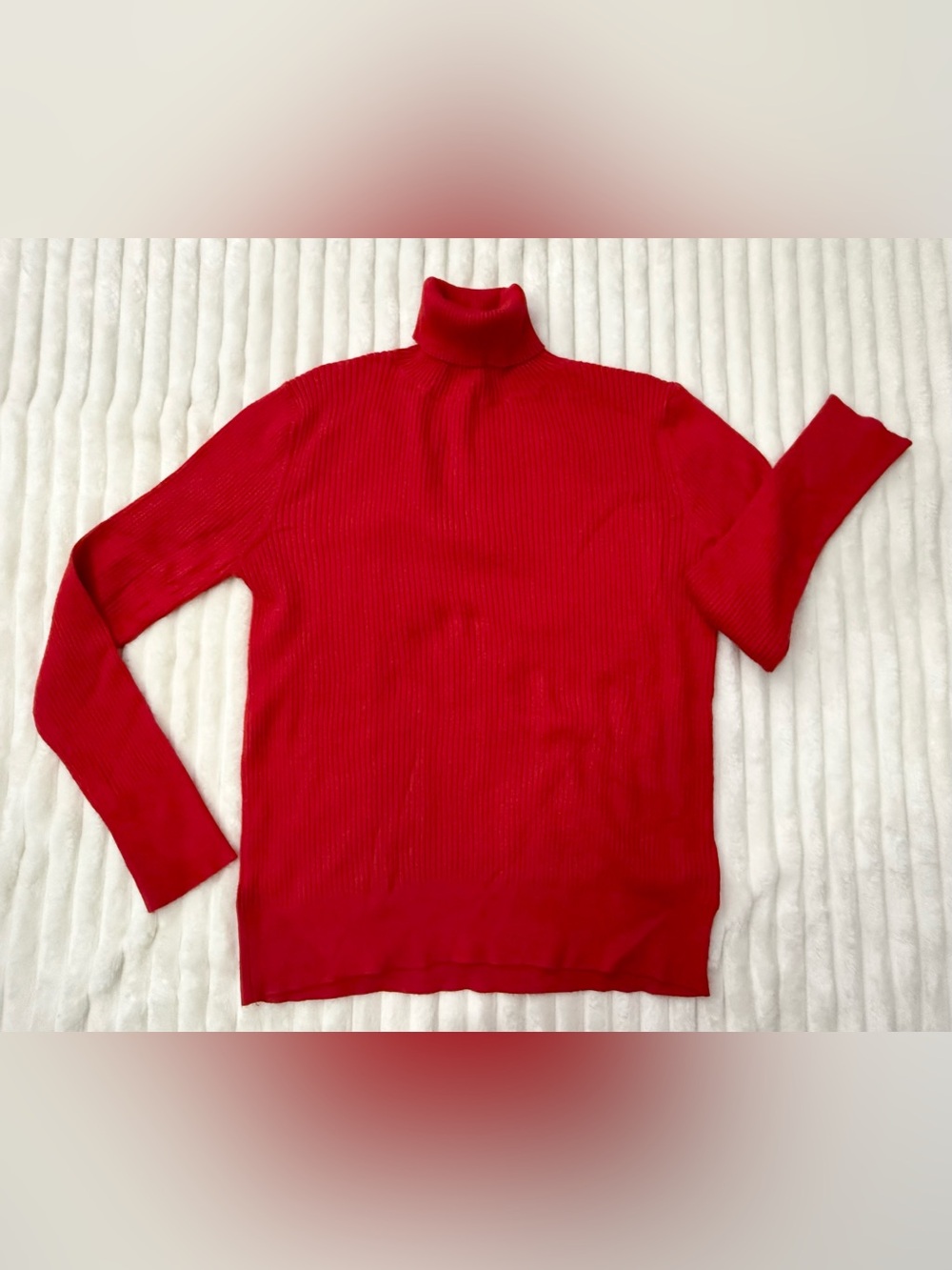 Women’s Time & Tru Red Turtleneck Sweater